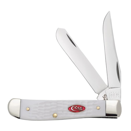 Case Cutlery Knife, Sparxx White Synthetic Mini Trapper 60186